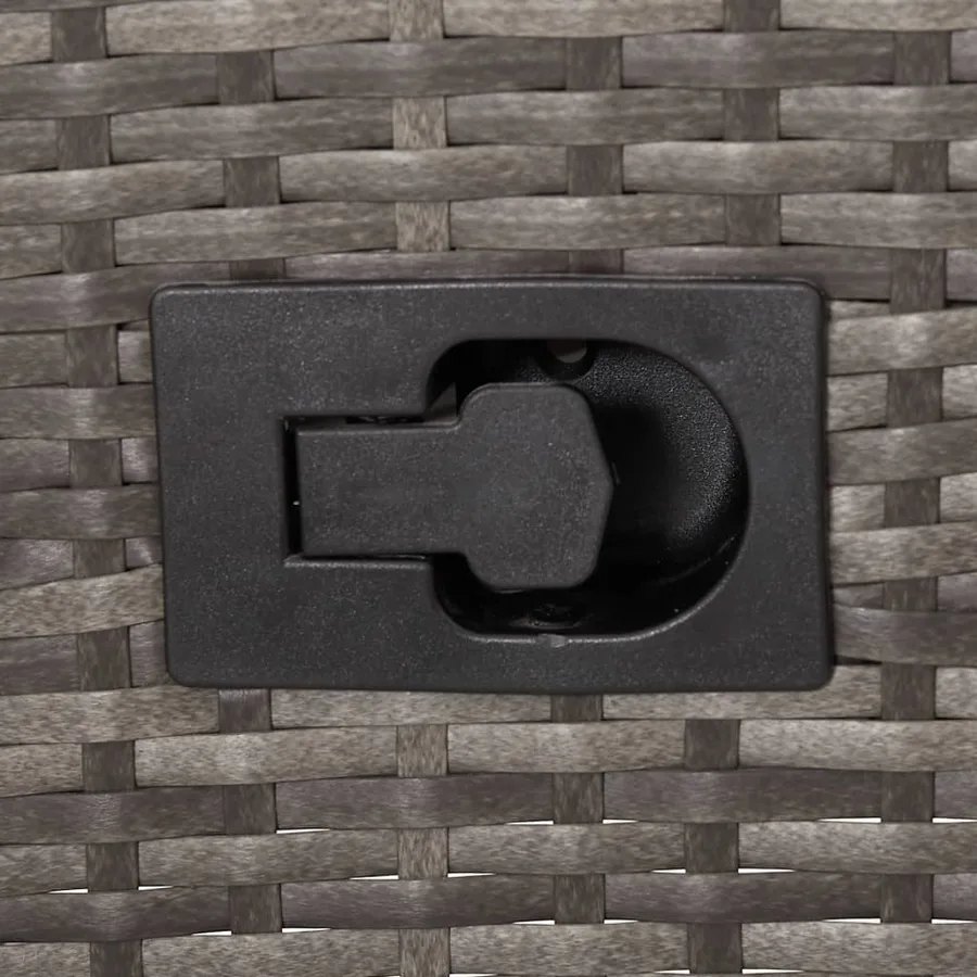 Ensemble à manger d'extérieur 9pcs coussins Résine tressée Gris - 11