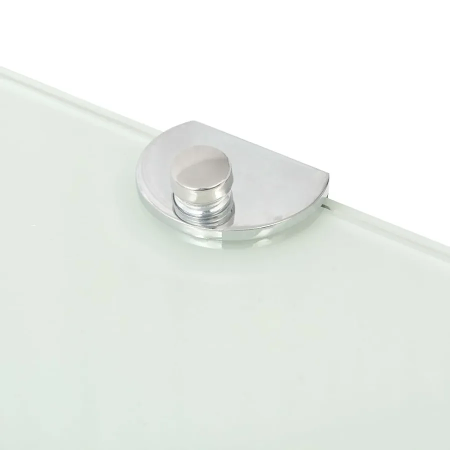 Étagère de coin avec supports chromés Verre Blanc 35 x 35 cm - 5