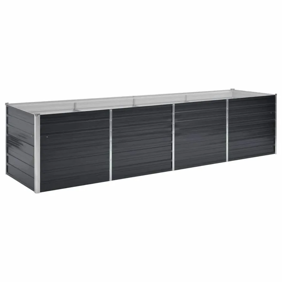 Lit surélevé de jardin Anthracite 320x80x77 cm Acier galvanisé - 2