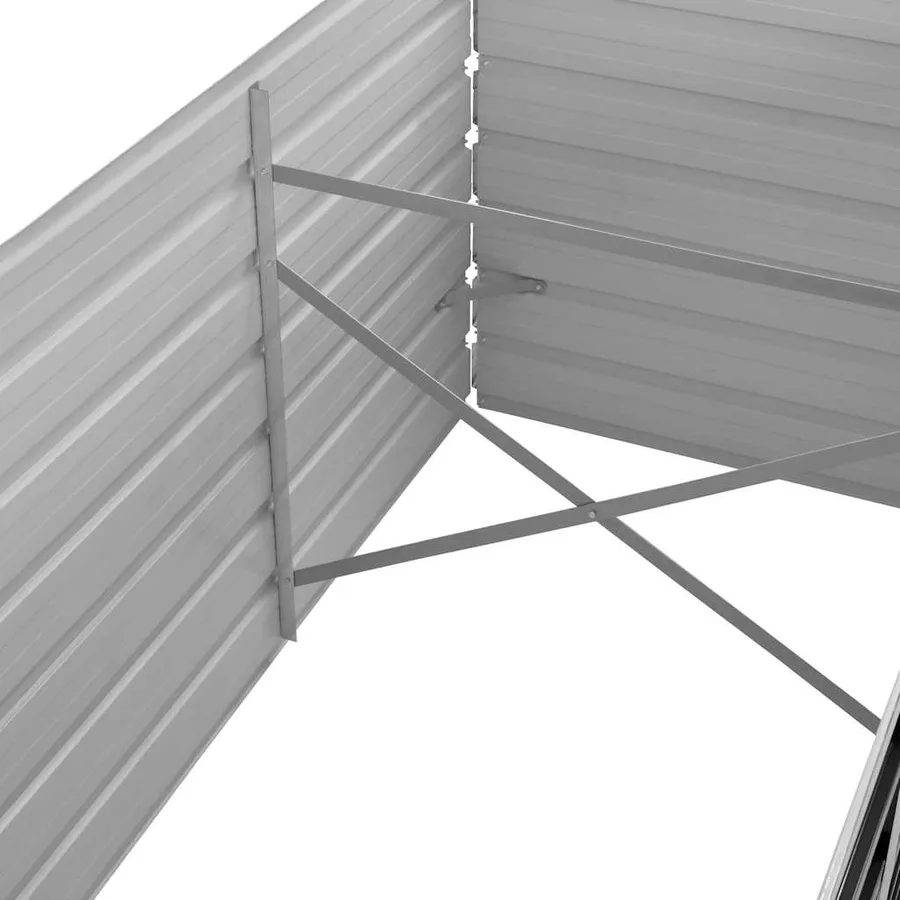 Lit surélevé de jardin Anthracite 320x80x77 cm Acier galvanisé - 6