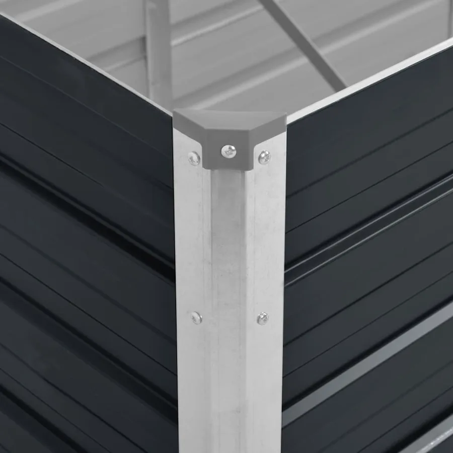 Lit surélevé de jardin Anthracite 320x80x77 cm Acier galvanisé - 7