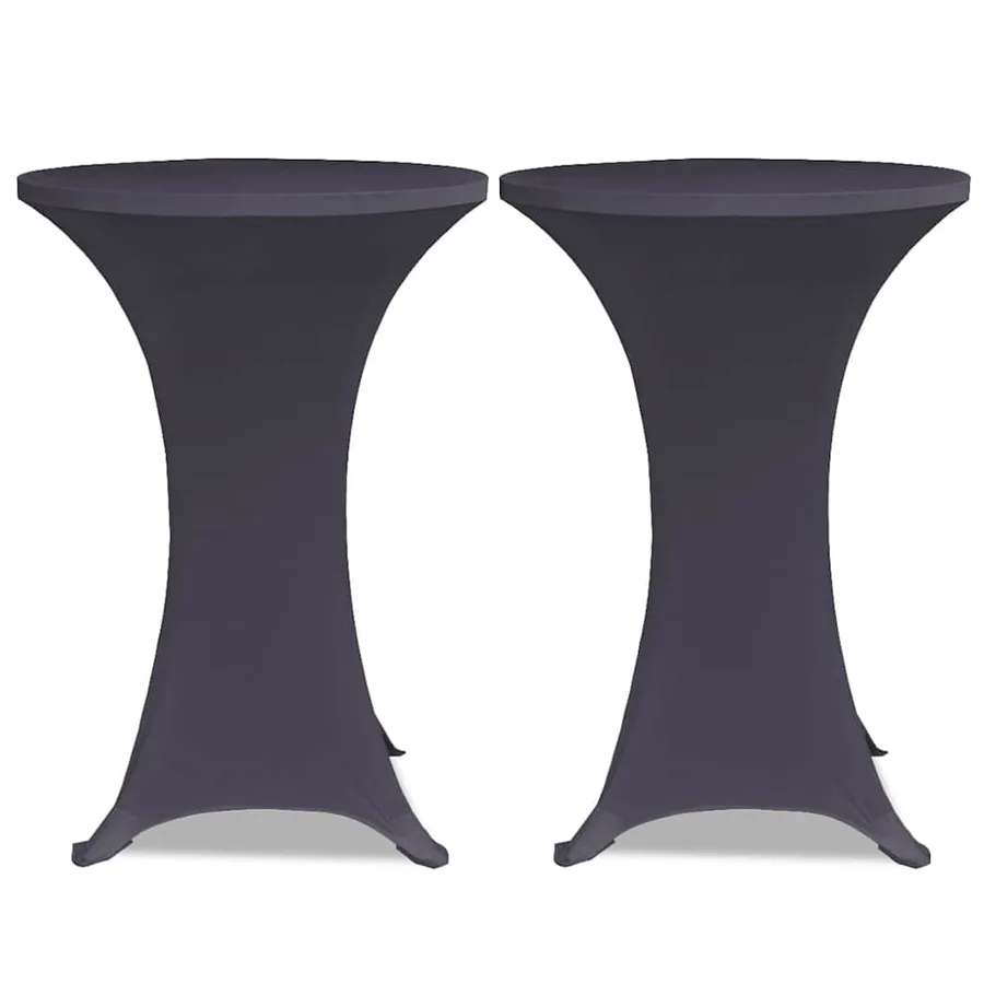Housses de table extensible 4 pcs 80 cm Anthracite - 3