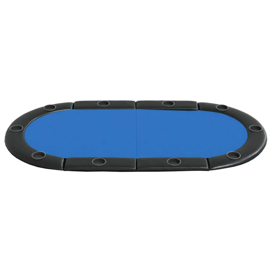 Dessus de table de poker pliable 10 joueurs Bleu 208x106x3 cm - 3