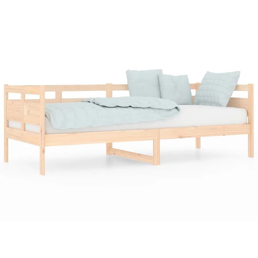 Lit de jour sans matelas bois de pin massif 80x200 cm - 2