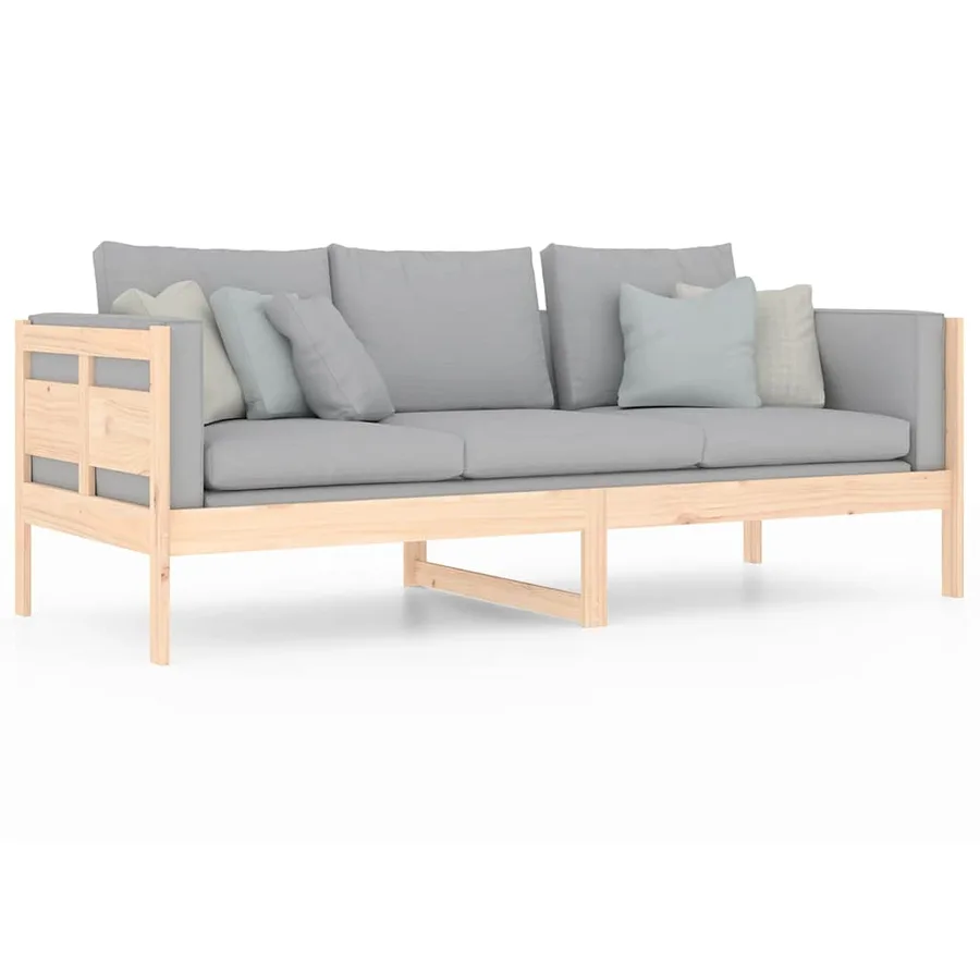 Lit de jour sans matelas bois de pin massif 80x200 cm - 5