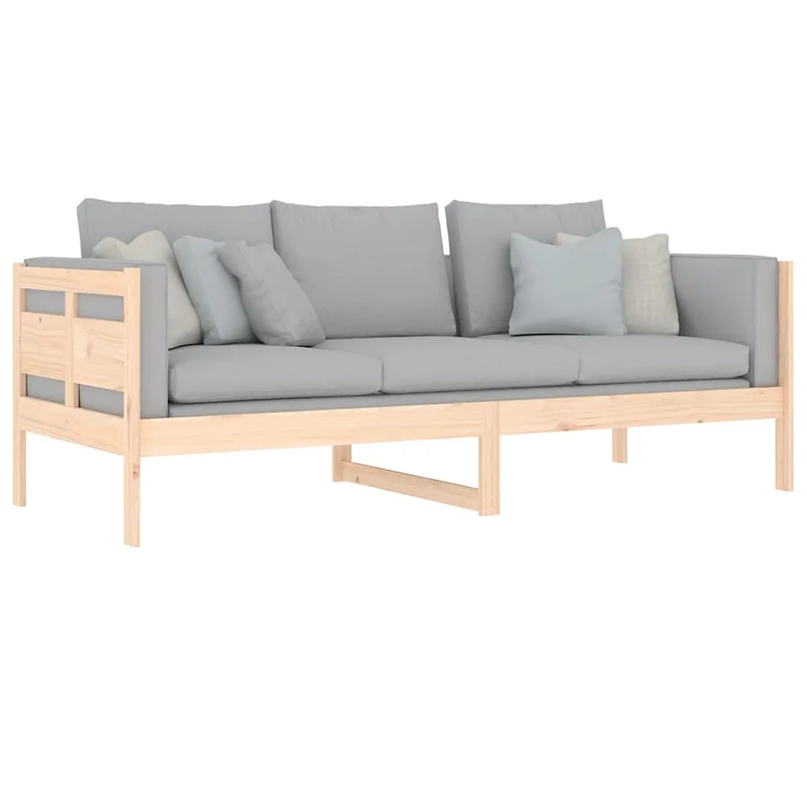 Lit de jour sans matelas bois de pin massif 80x200 cm - 6