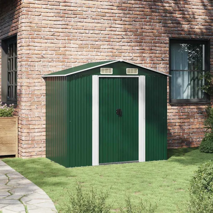 Abri de stockage pour jardin Métal Vert 204 x 132 x 186 cm - 3