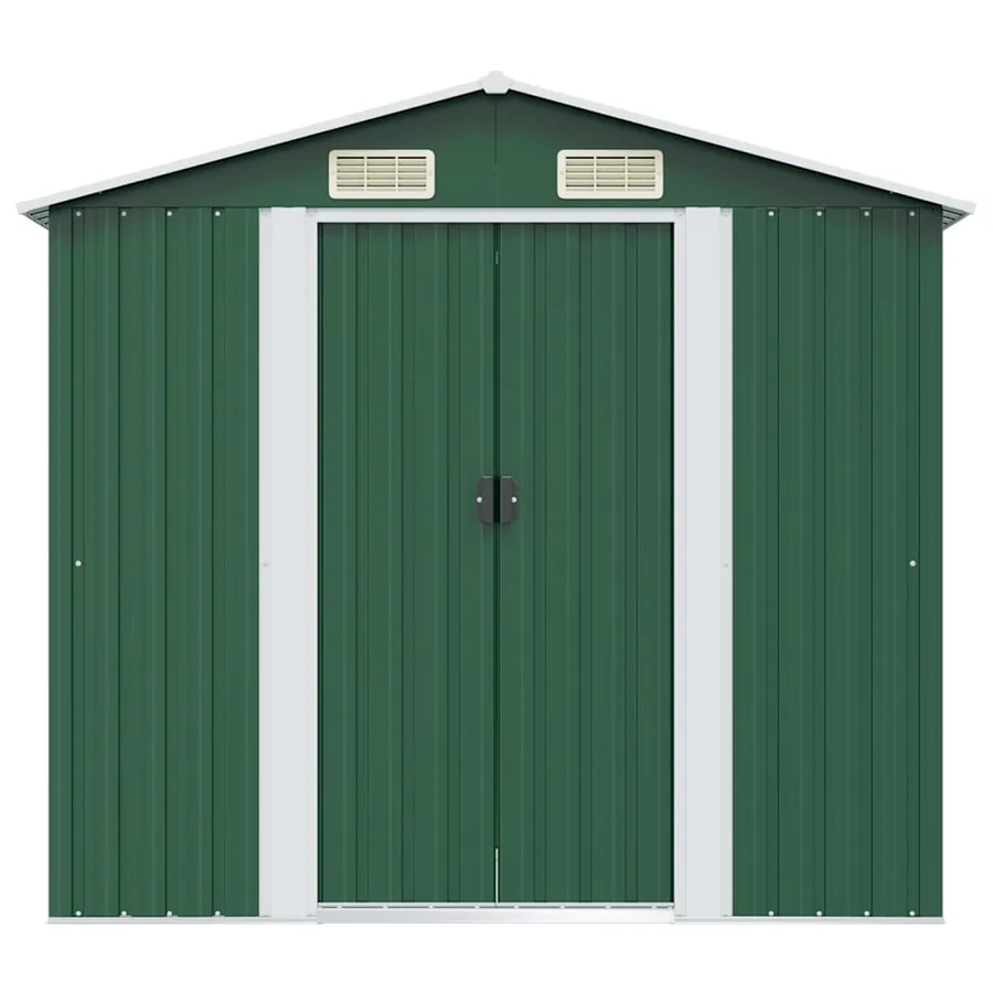 Abri de stockage pour jardin Métal Vert 204 x 132 x 186 cm - 5