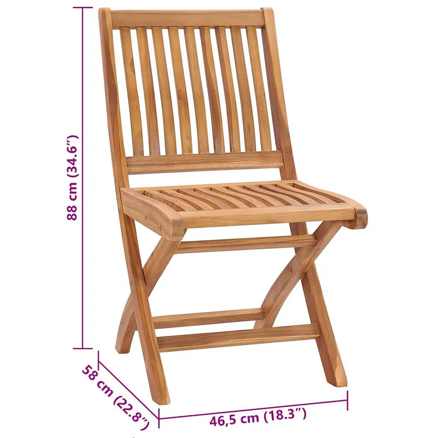Chaises de jardin lot de 2 et coussins anthracite Bois de teck - 11
