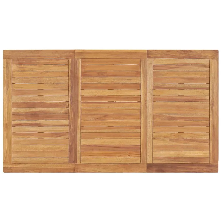 Ensemble de salle à manger de jardin 7 pièces 140 x 80 cm en bois de teck massif - 13
