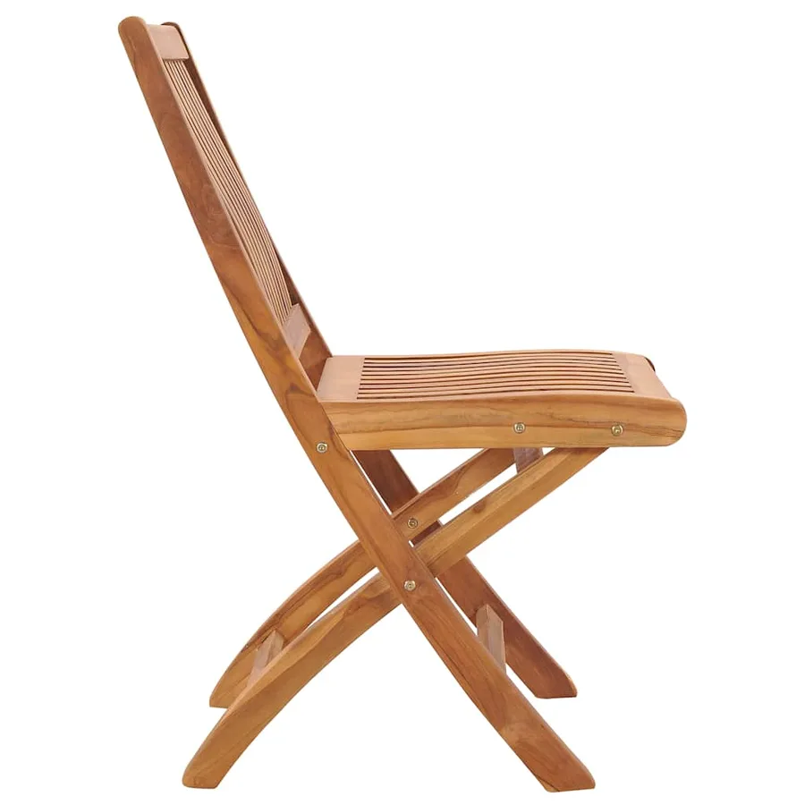 Chaises pliables de jardin lot de 4 Bois de teck solide - 4