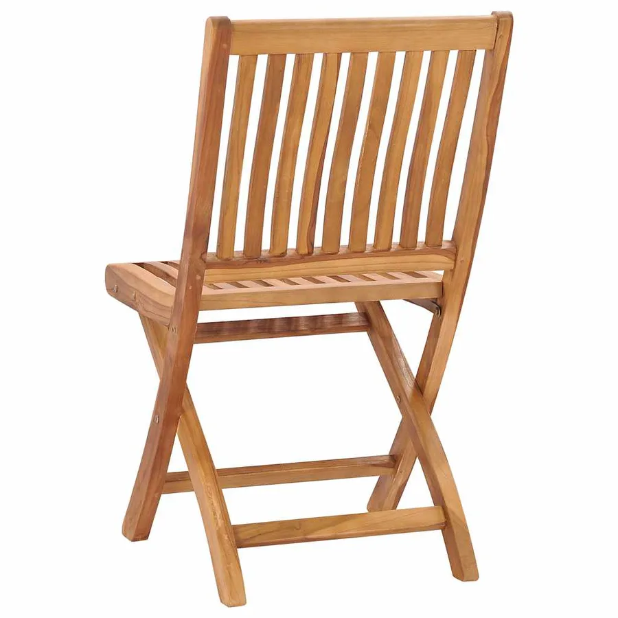 Chaises pliables de jardin lot de 4 Bois de teck solide - 5
