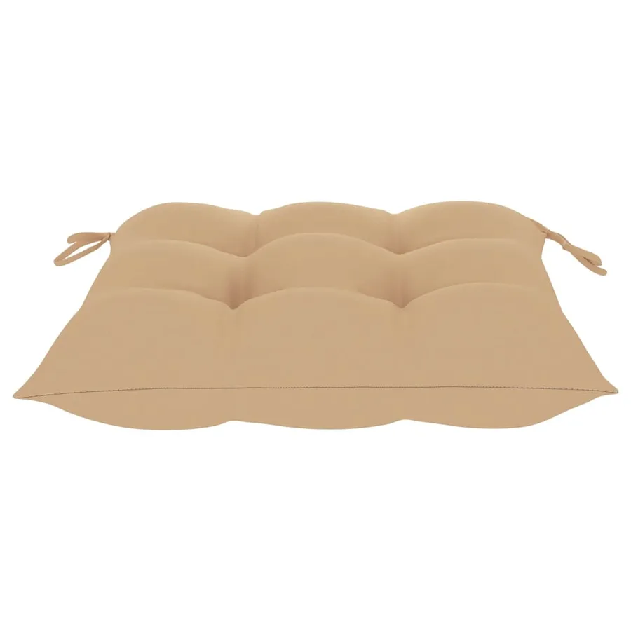Chaises pliables de jardin avec coussins lot de 4 Teck solide - 9