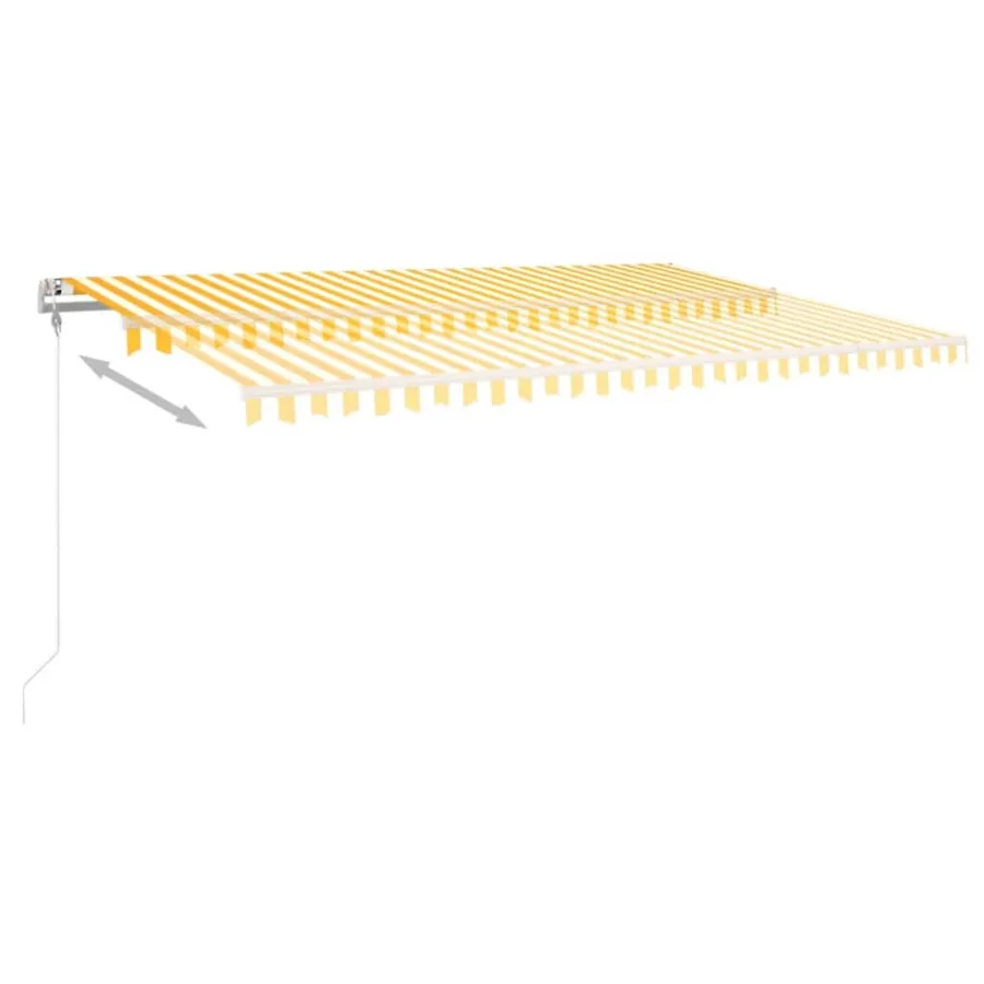 Auvent rétractable automatique 500x350 cm Jaune et blanc - 3