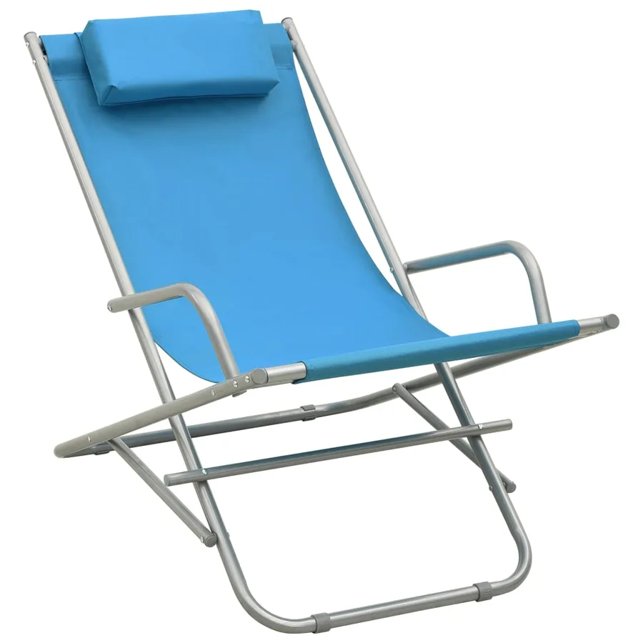 Chaises à bascule lot de 2 Acier Vert - 11