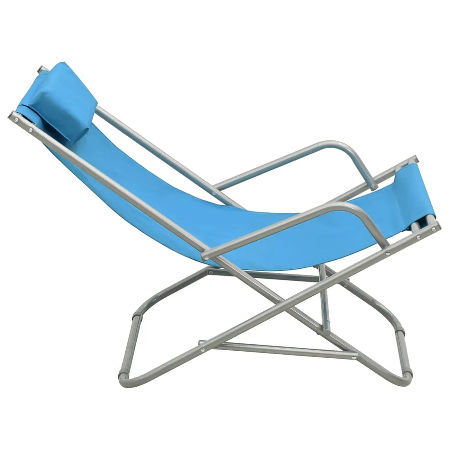 Chaises à bascule lot de 2 Acier Vert - 13