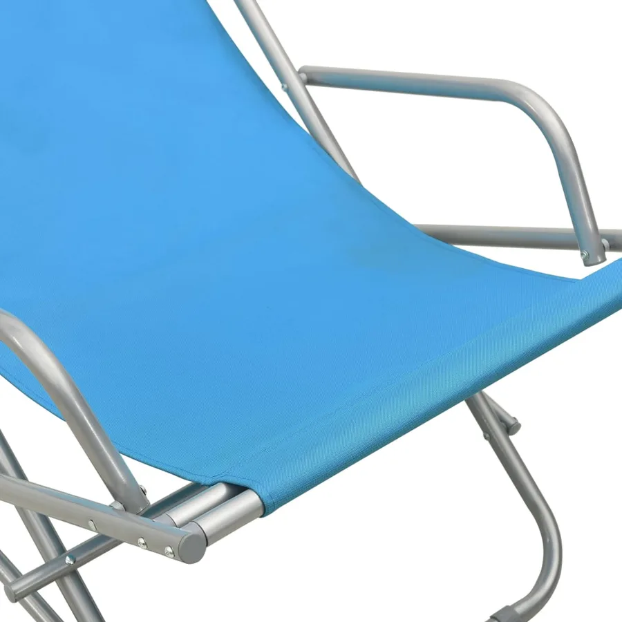 Chaises à bascule lot de 2 Acier Vert - 16