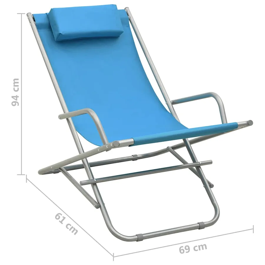 Chaises à bascule lot de 2 Acier Vert - 18