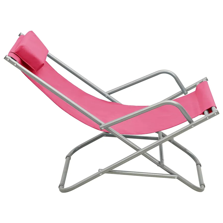 Chaises à bascule lot de 2 Acier Vert - 22