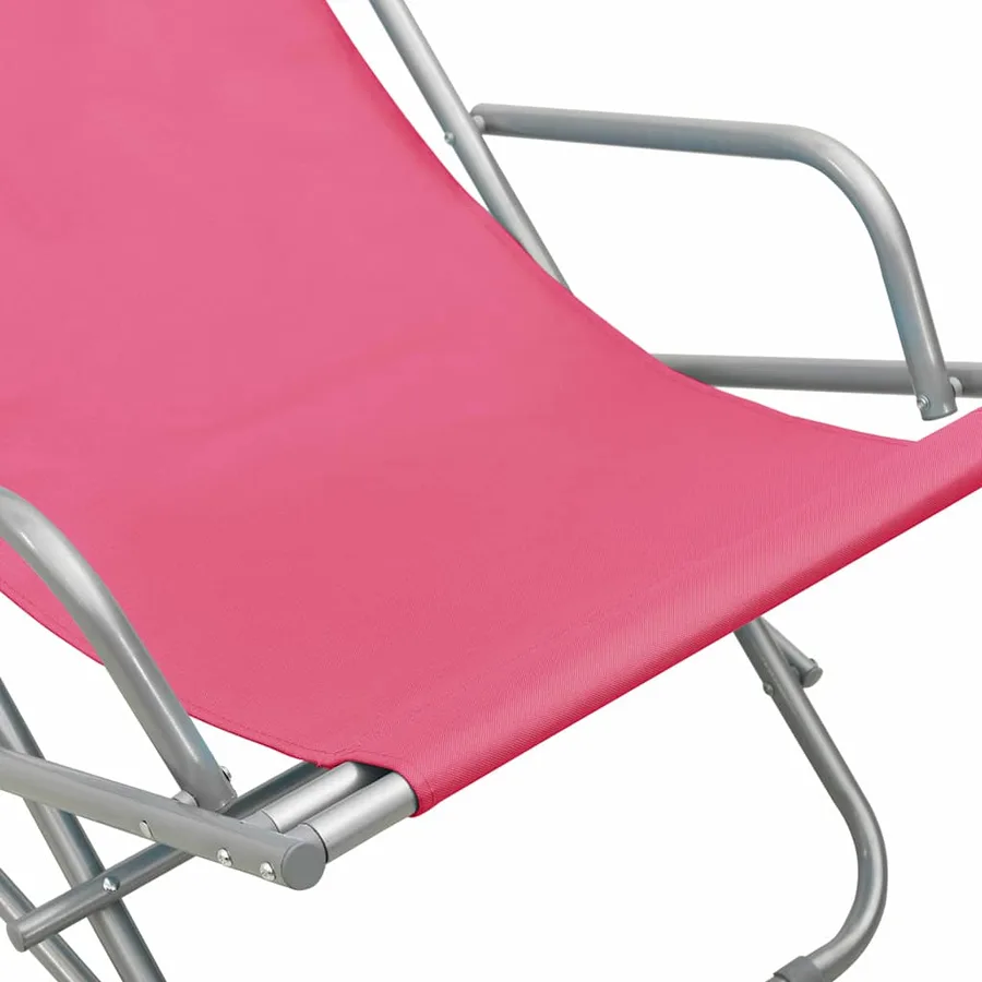 Chaises à bascule lot de 2 Acier Vert - 25