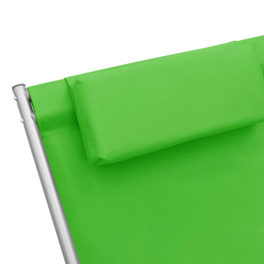 Chaises à bascule lot de 2 Acier Vert - 6