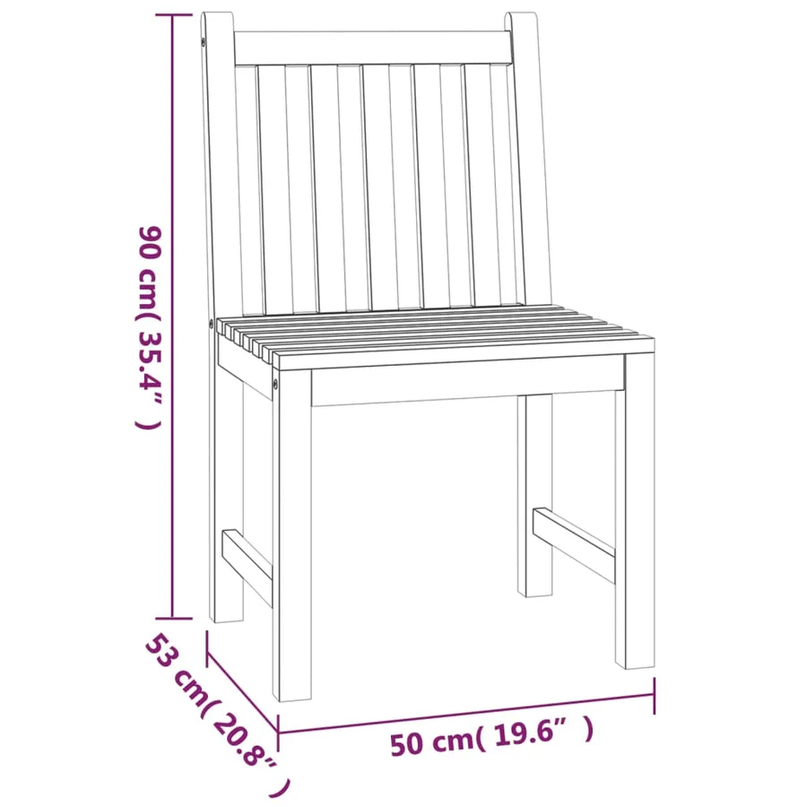 Ensemble à manger de jardin 5pcs Bois de teck massif - 13