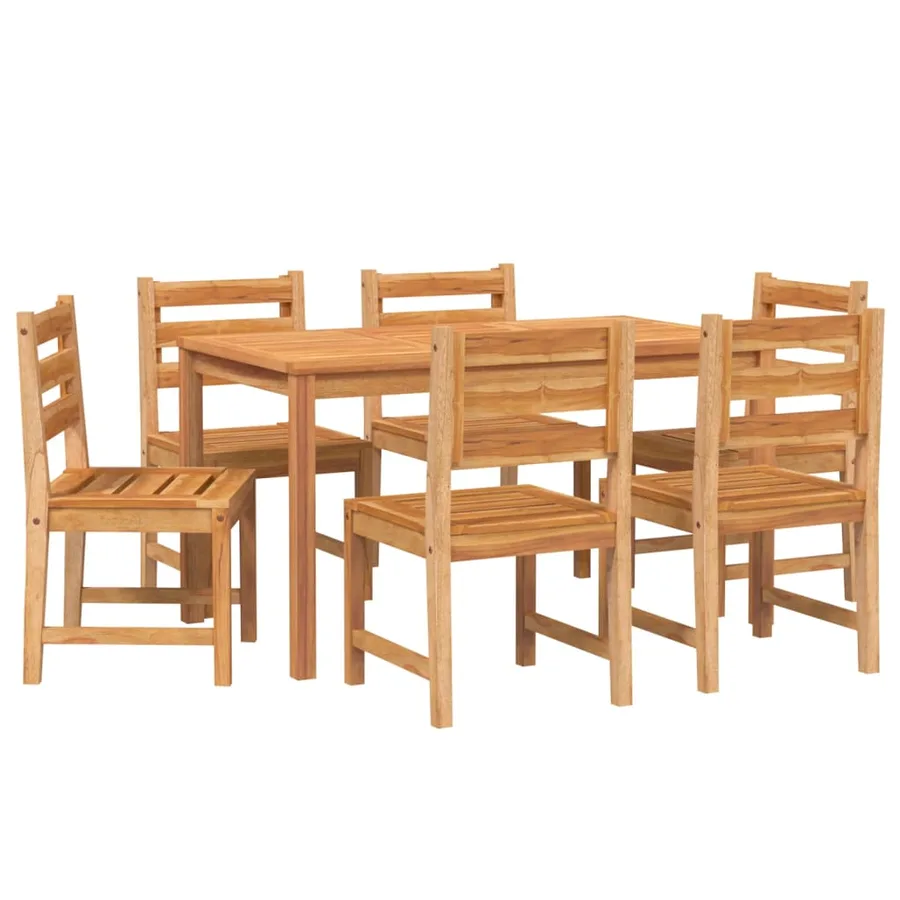 Ensemble à manger de jardin 7 pcs Bois de teck solide - 3