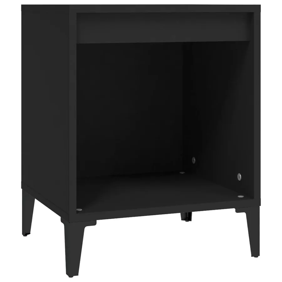 Tables de chevet 2 pcs Noir 40x35x50 cm - 5