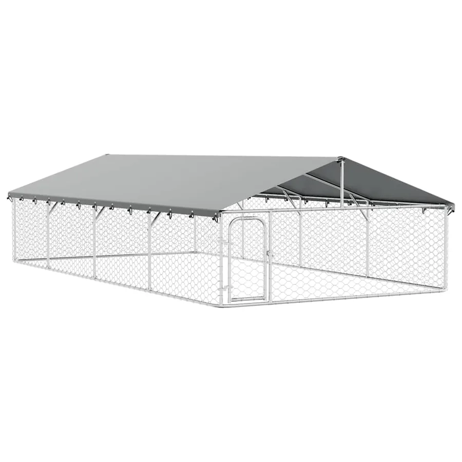Chenil extérieur avec toit 600x300x150 cm - 2