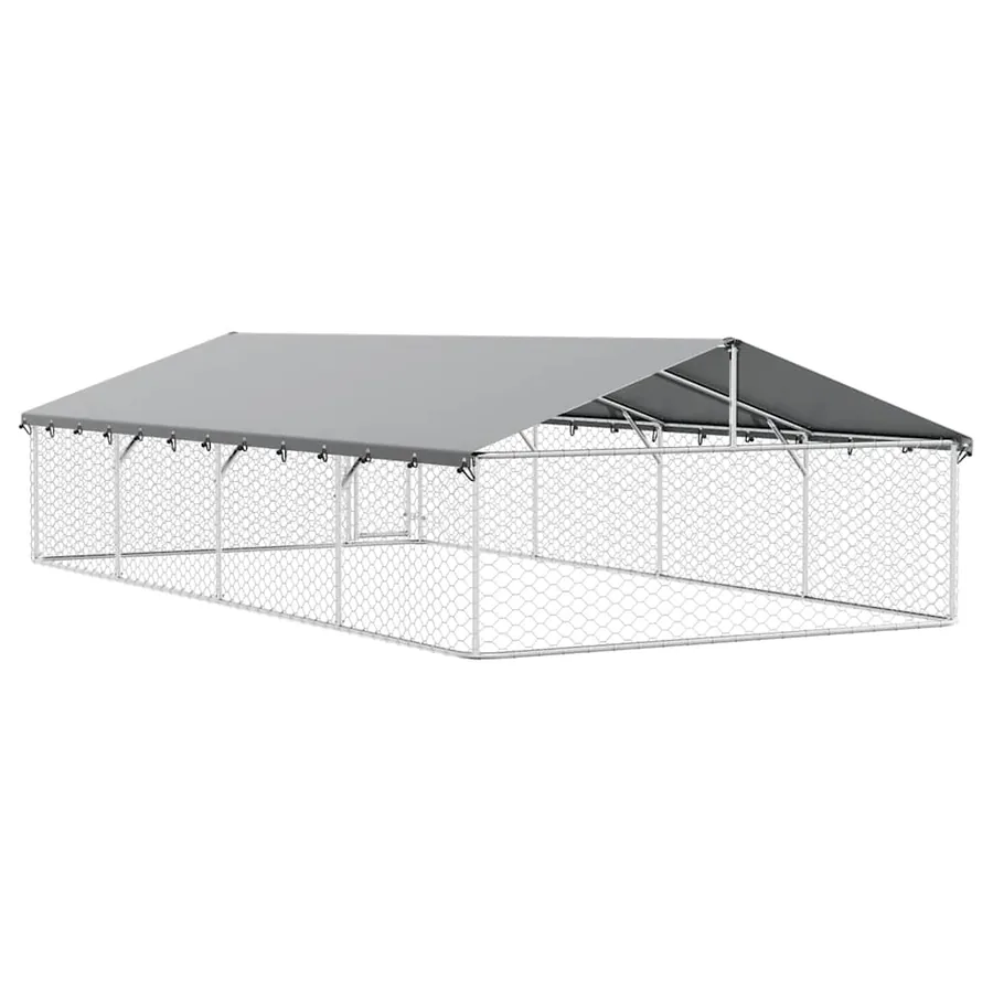 Chenil extérieur avec toit 600x300x150 cm - 9
