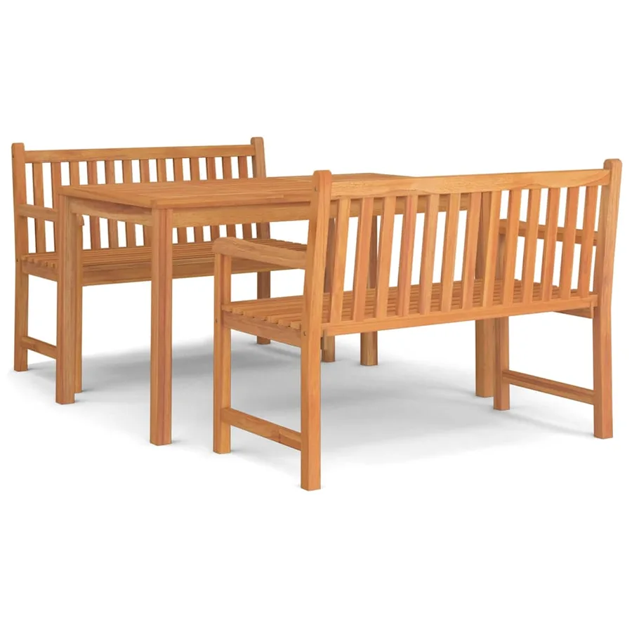 Ensemble à manger de jardin 3 pcs Bois de teck massif - 2