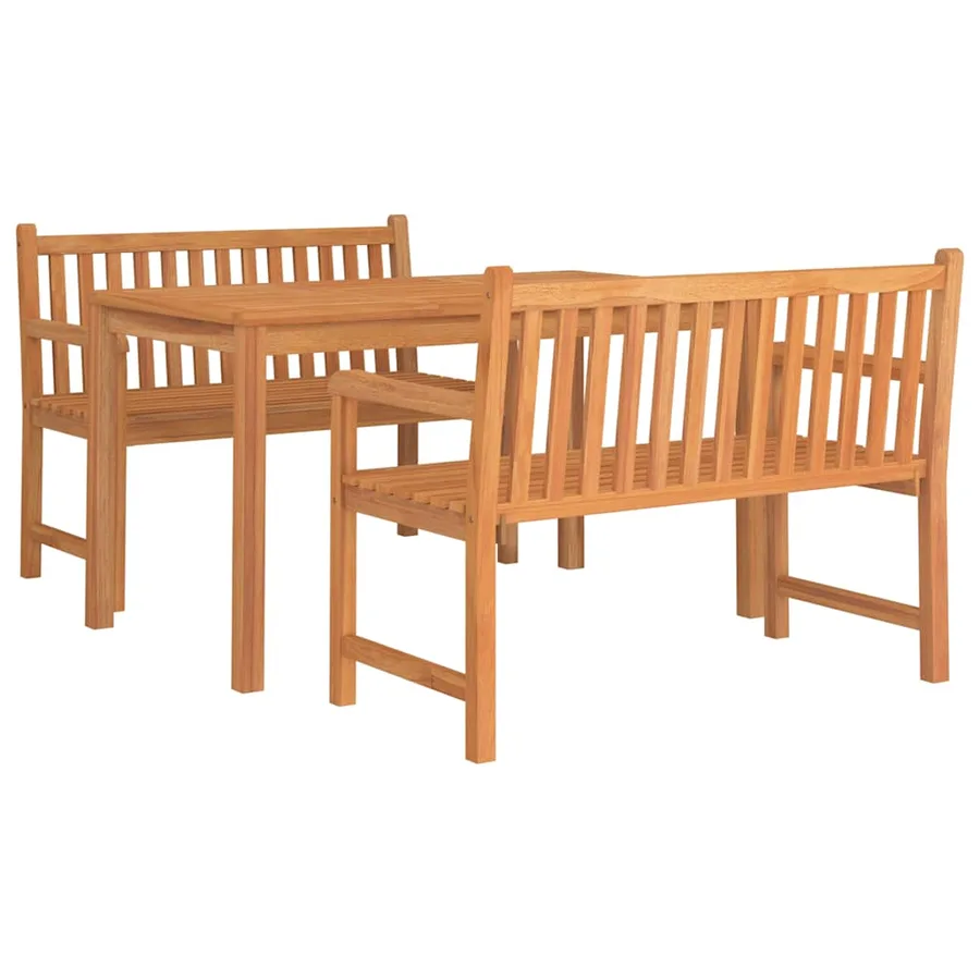 Ensemble à manger de jardin 3 pcs Bois de teck massif - 3