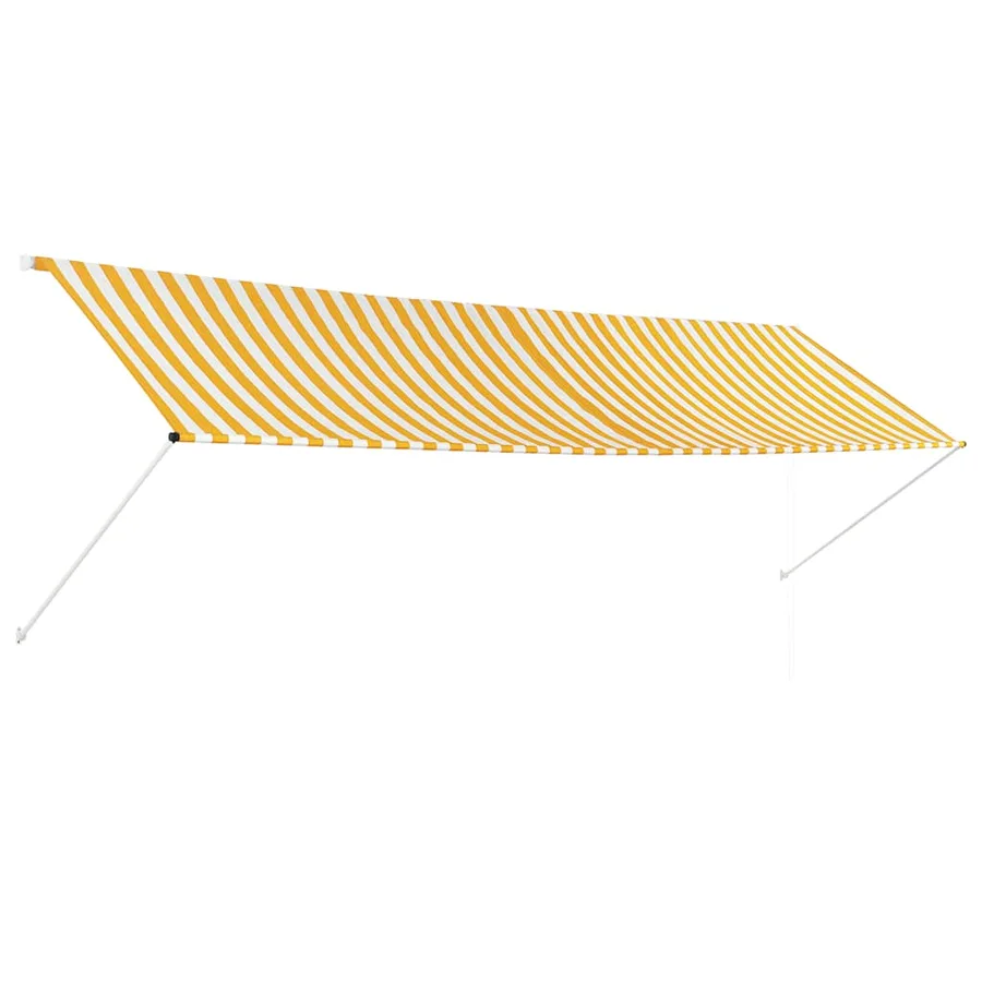Auvent rétractable 400x150 cm Jaune et blanc - 2