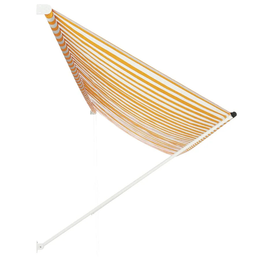 Auvent rétractable 400x150 cm Jaune et blanc - 3