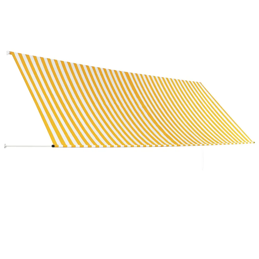 Auvent rétractable 400x150 cm Jaune et blanc - 4