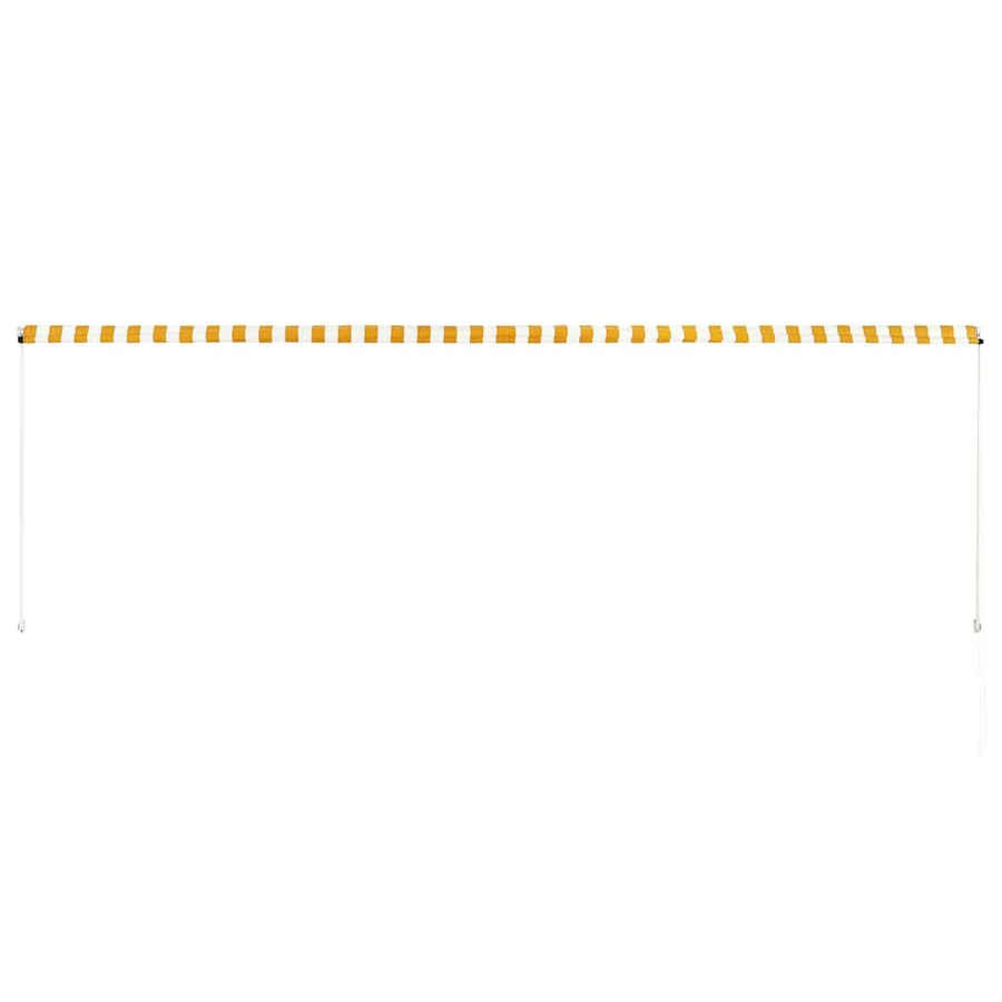 Auvent rétractable 400x150 cm Jaune et blanc - 5