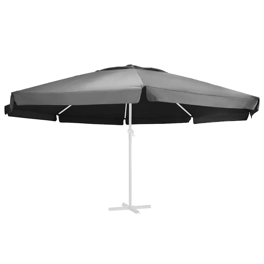 Tissu de remplacement pour parasol d'extérieur Anthracite 610cm - 2