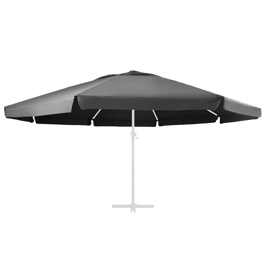 Tissu de remplacement pour parasol d'extérieur Anthracite 610cm - 3
