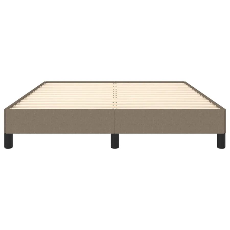 Cadre de lit sans matelas taupe 140x200 cm tissu - 5