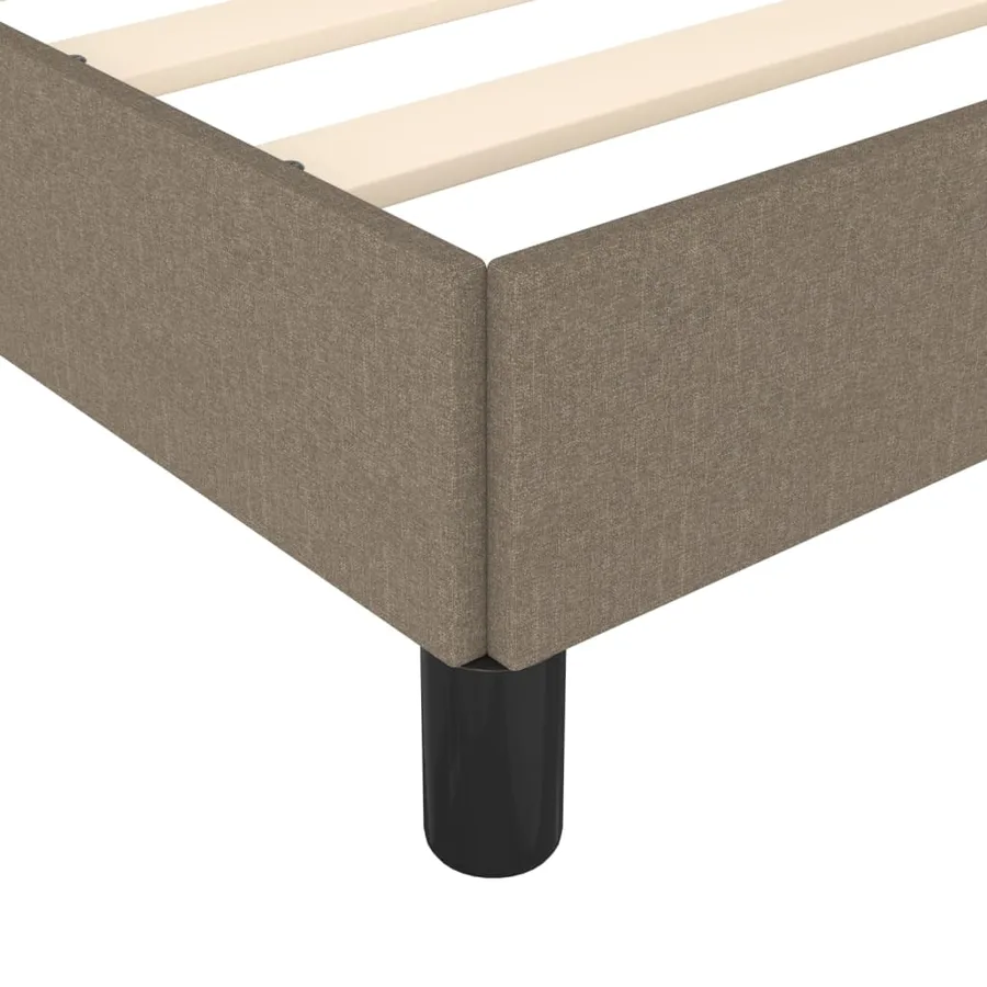 Cadre de lit sans matelas taupe 140x200 cm tissu - 7