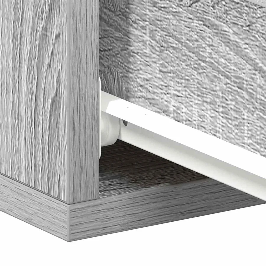 Table de chevet flottante Sonoma gris 40x30x15 cm - 10