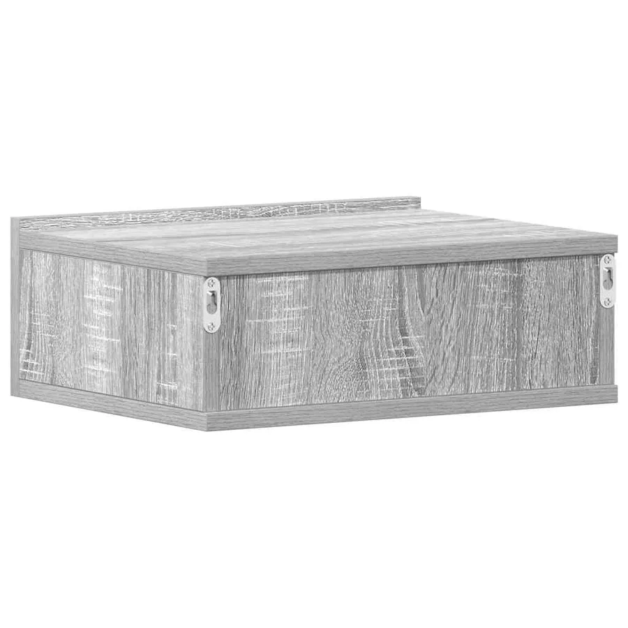 Table de chevet flottante Sonoma gris 40x30x15 cm - 8