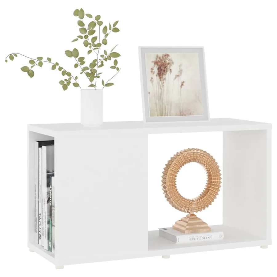 Meuble TV Blanc 60x24x32 cm Bois d'ingénierie - 3