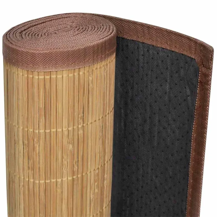 Tapis en bambou 100x160 cm Marron - 5