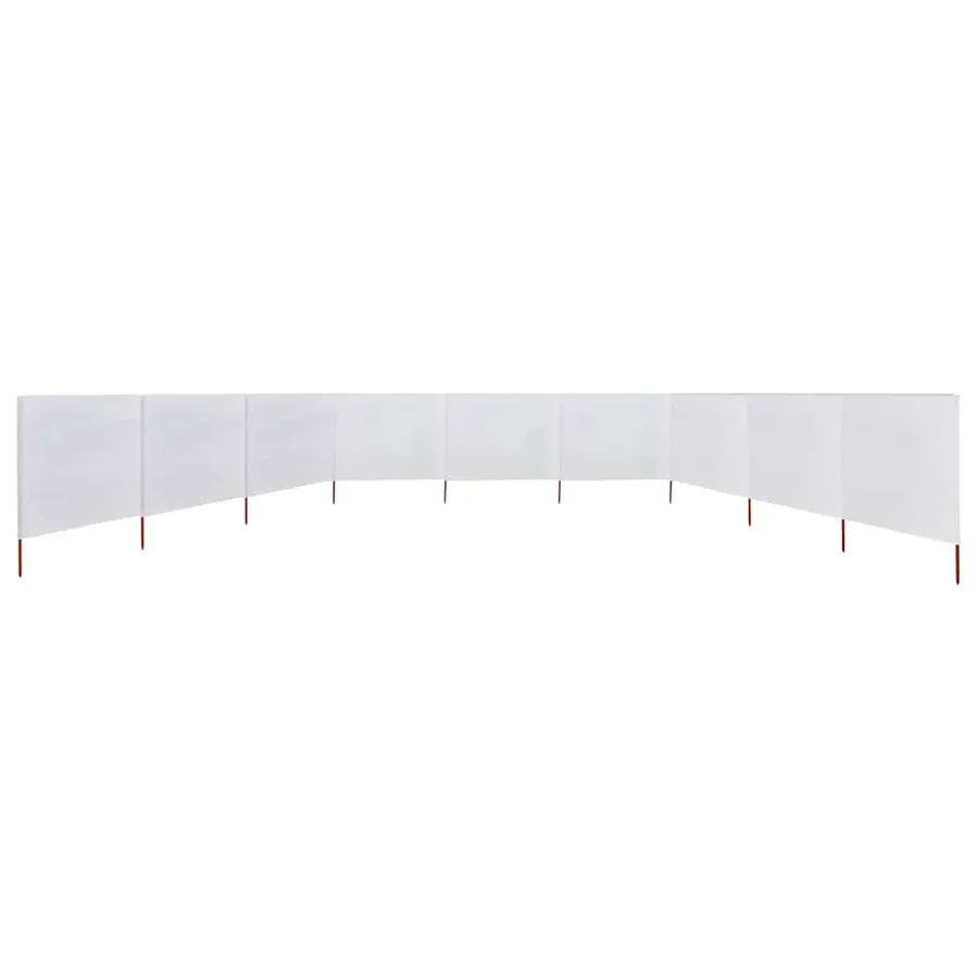Paravent 9 panneaux Tissu 1200 x 120 cm Blanc sable - 3