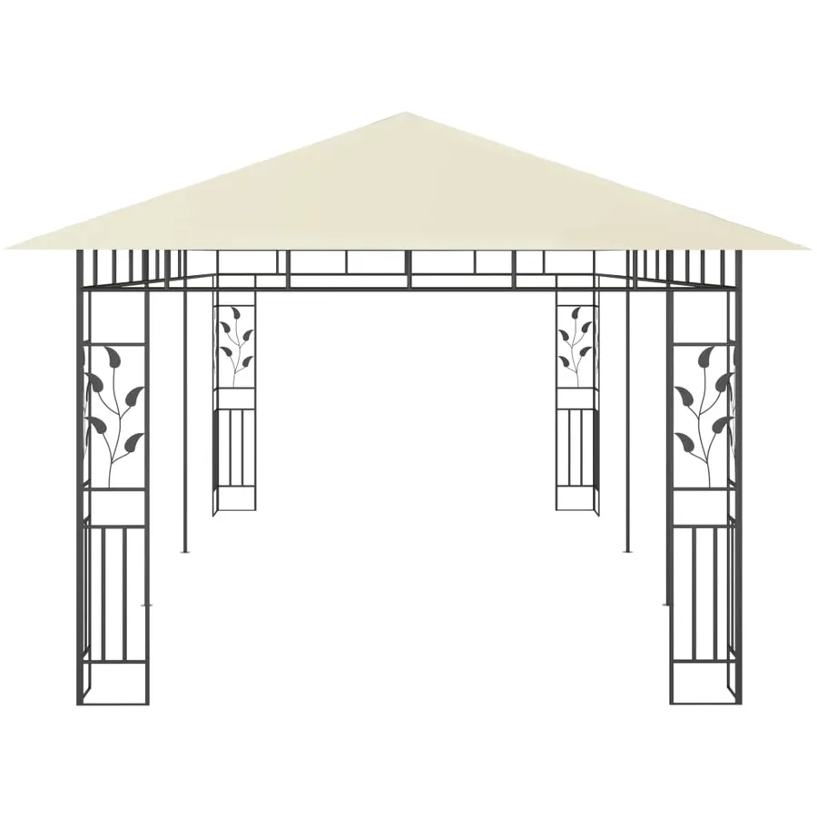 Belvédère avec moustiquaire 6x3x2,73 m Crème - 4