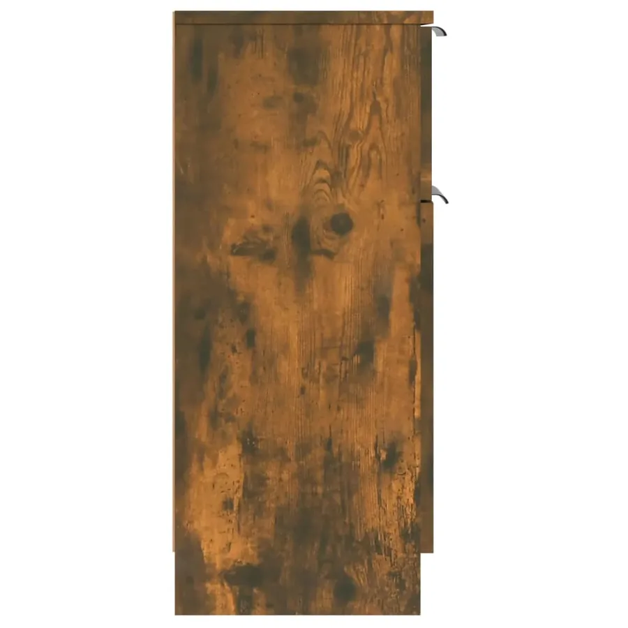 Buffet Chêne fumé 30x30x70 cm Bois d'ingénierie - 6