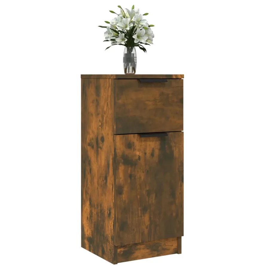 Buffet Chêne fumé 30x30x70 cm Bois d'ingénierie - 7