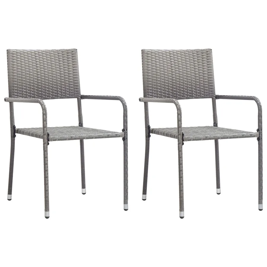Ensemble à manger de jardin 3 pcs Gris - 2