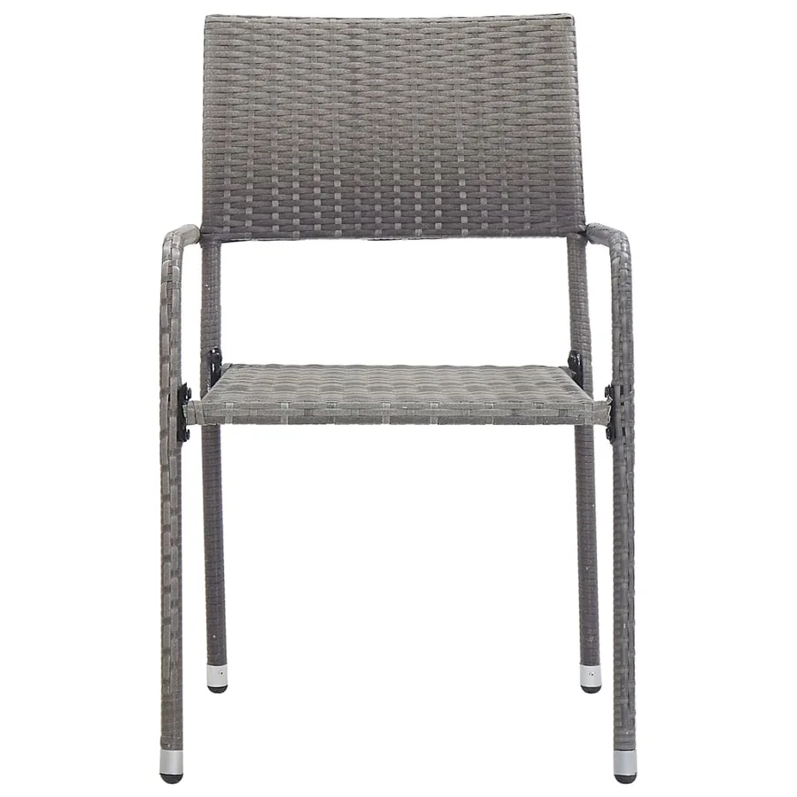 Ensemble à manger de jardin 3 pcs Gris - 4